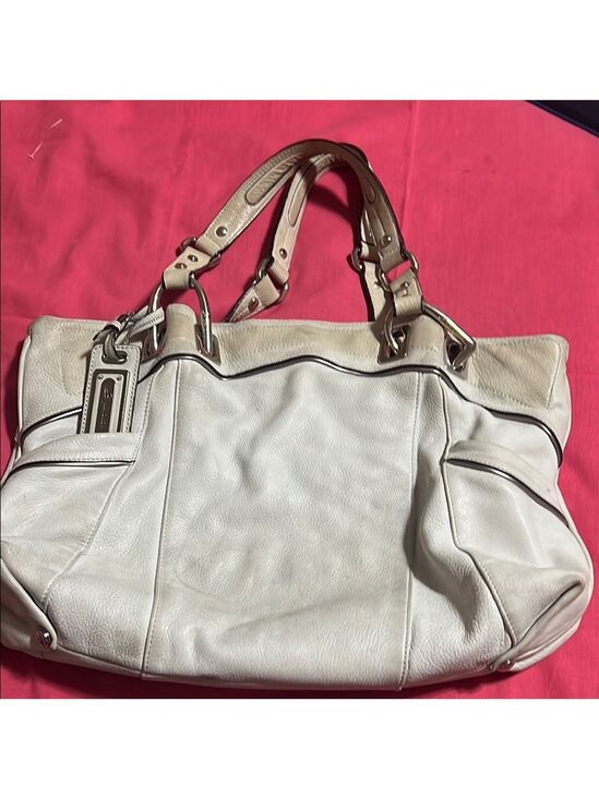 b. makowsky Handbags - B MAKOWSKY Elegant Cream Leather Tote Bag. Animal print lining